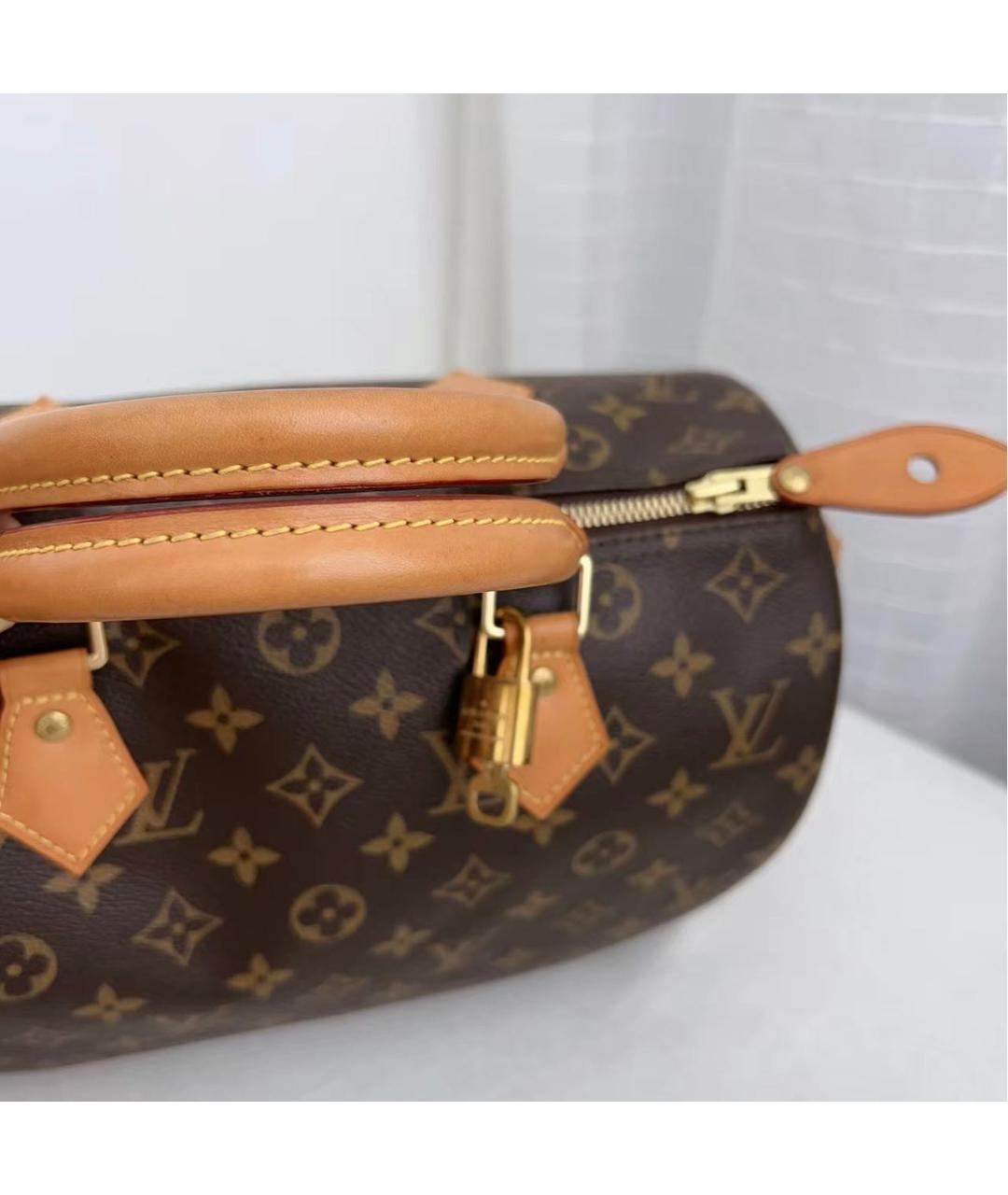 LOUIS VUITTON Коричневая канва сумка с короткими ручками, фото 7