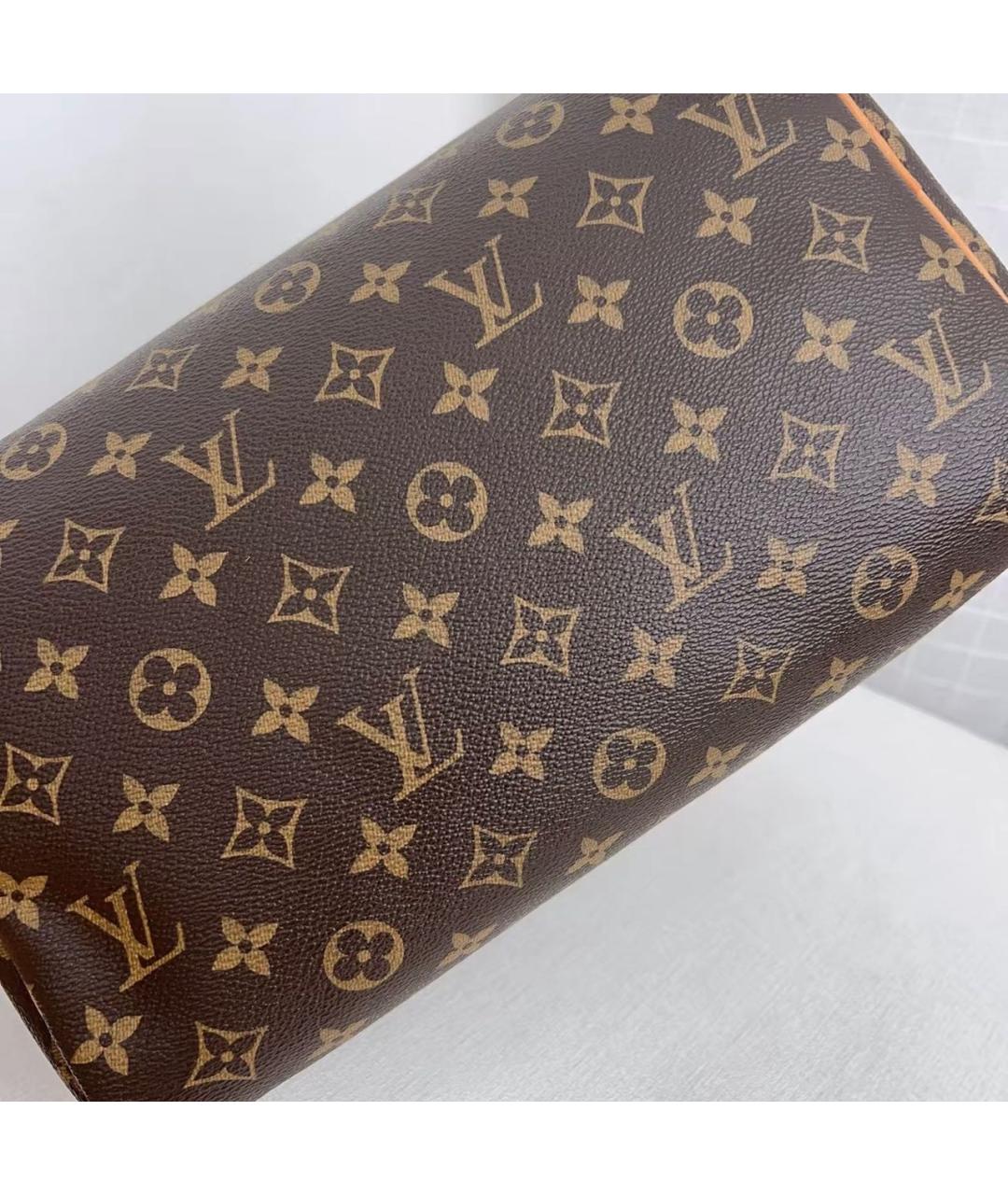 LOUIS VUITTON Коричневая канва сумка с короткими ручками, фото 3