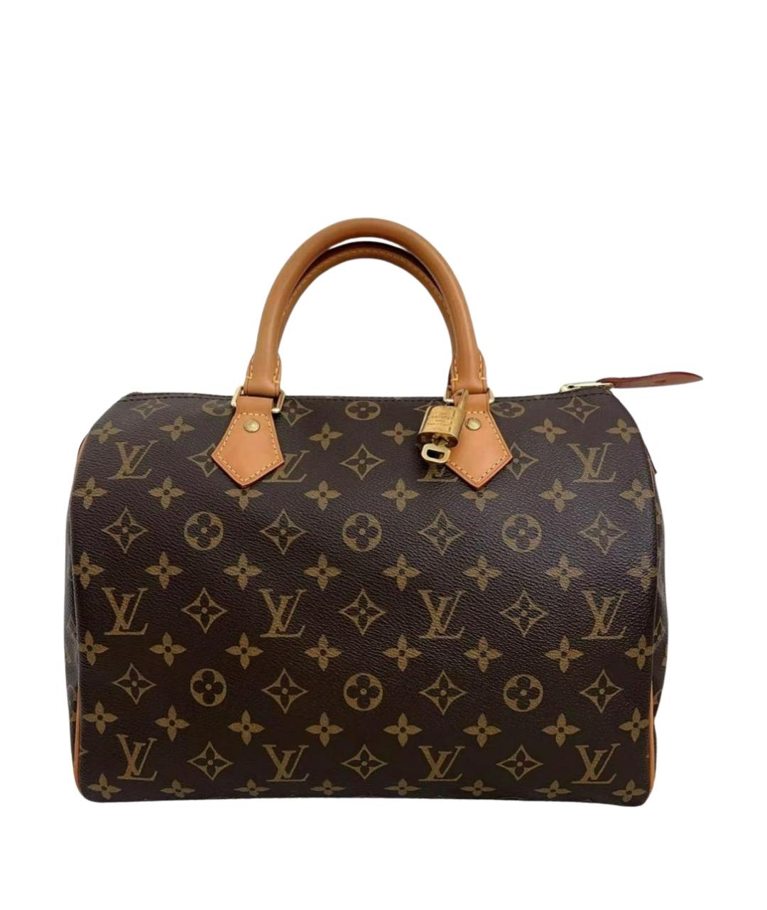 LOUIS VUITTON Коричневая канва сумка с короткими ручками, фото 1