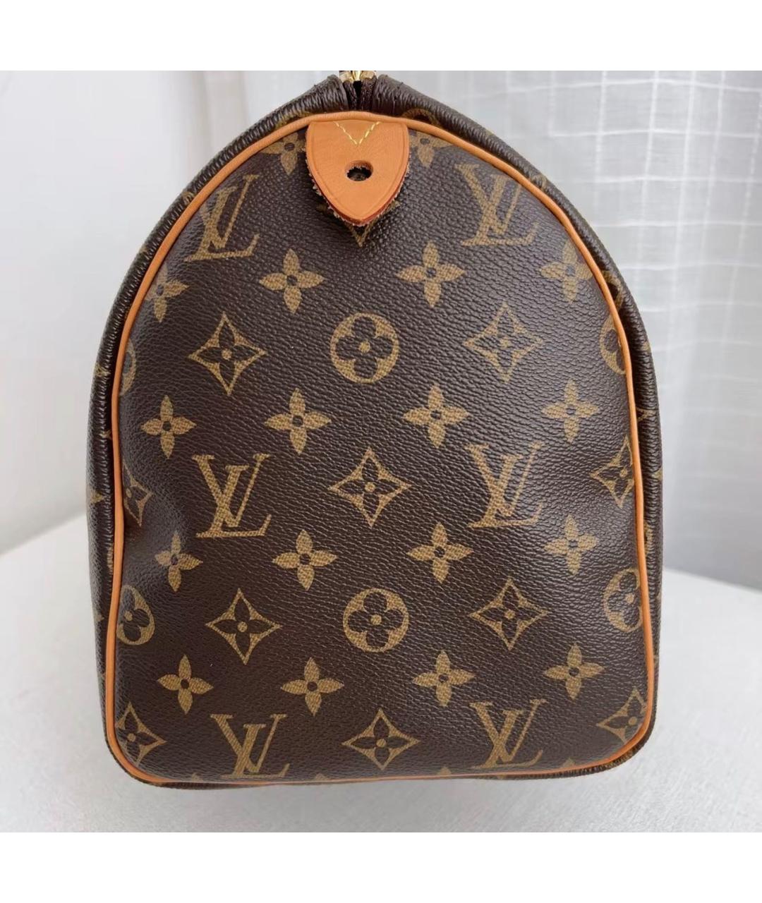 LOUIS VUITTON Коричневая канва сумка с короткими ручками, фото 4