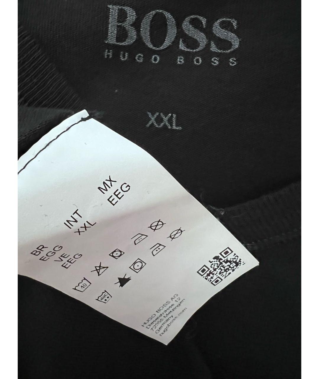 HUGO BOSS Черная хлопковая футболка, фото 3