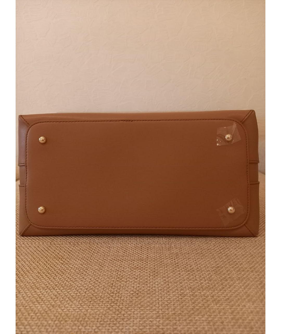 FURLA Коричневая кожаная сумка через плечо, фото 3