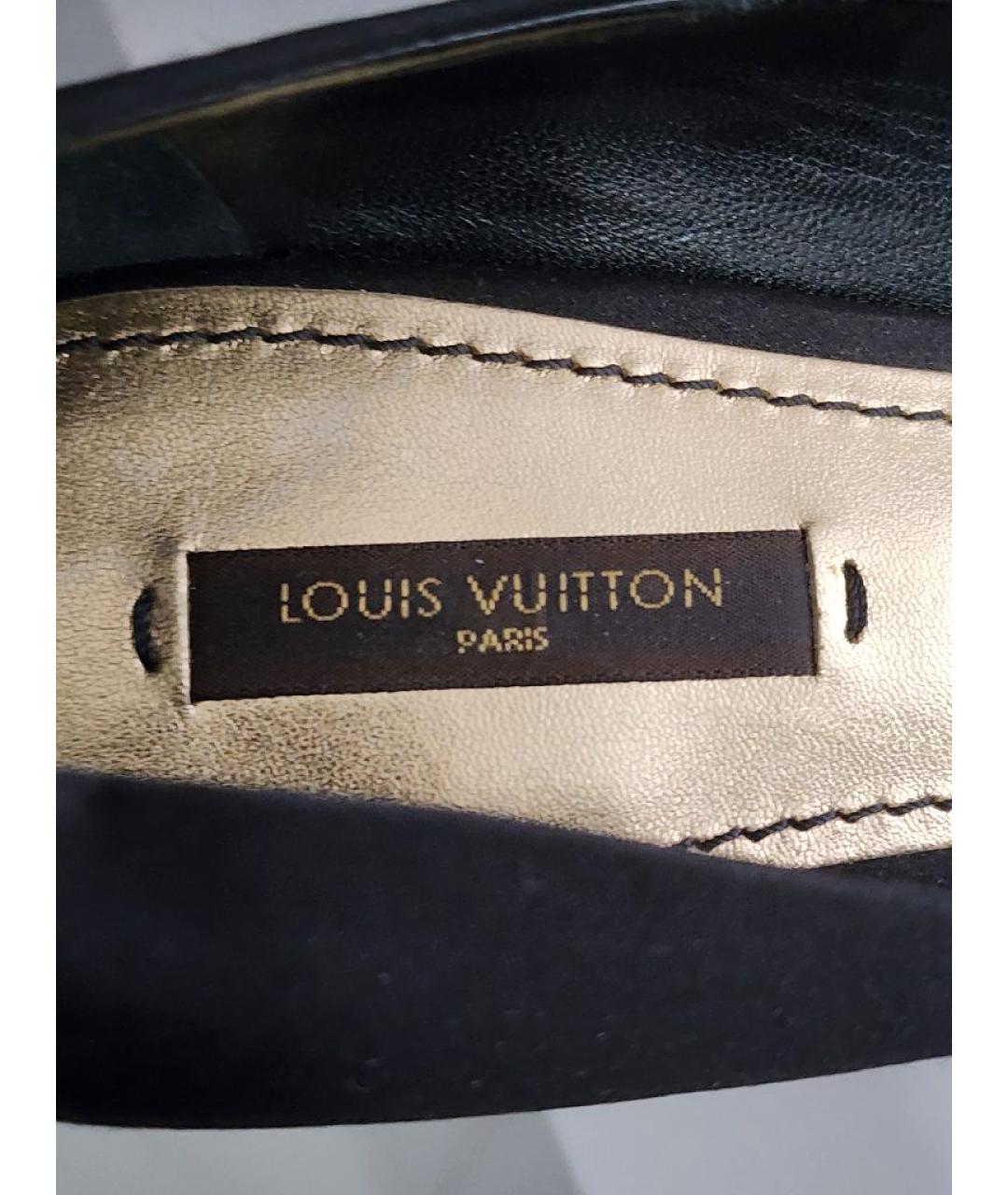 LOUIS VUITTON Черные текстильные туфли, фото 6
