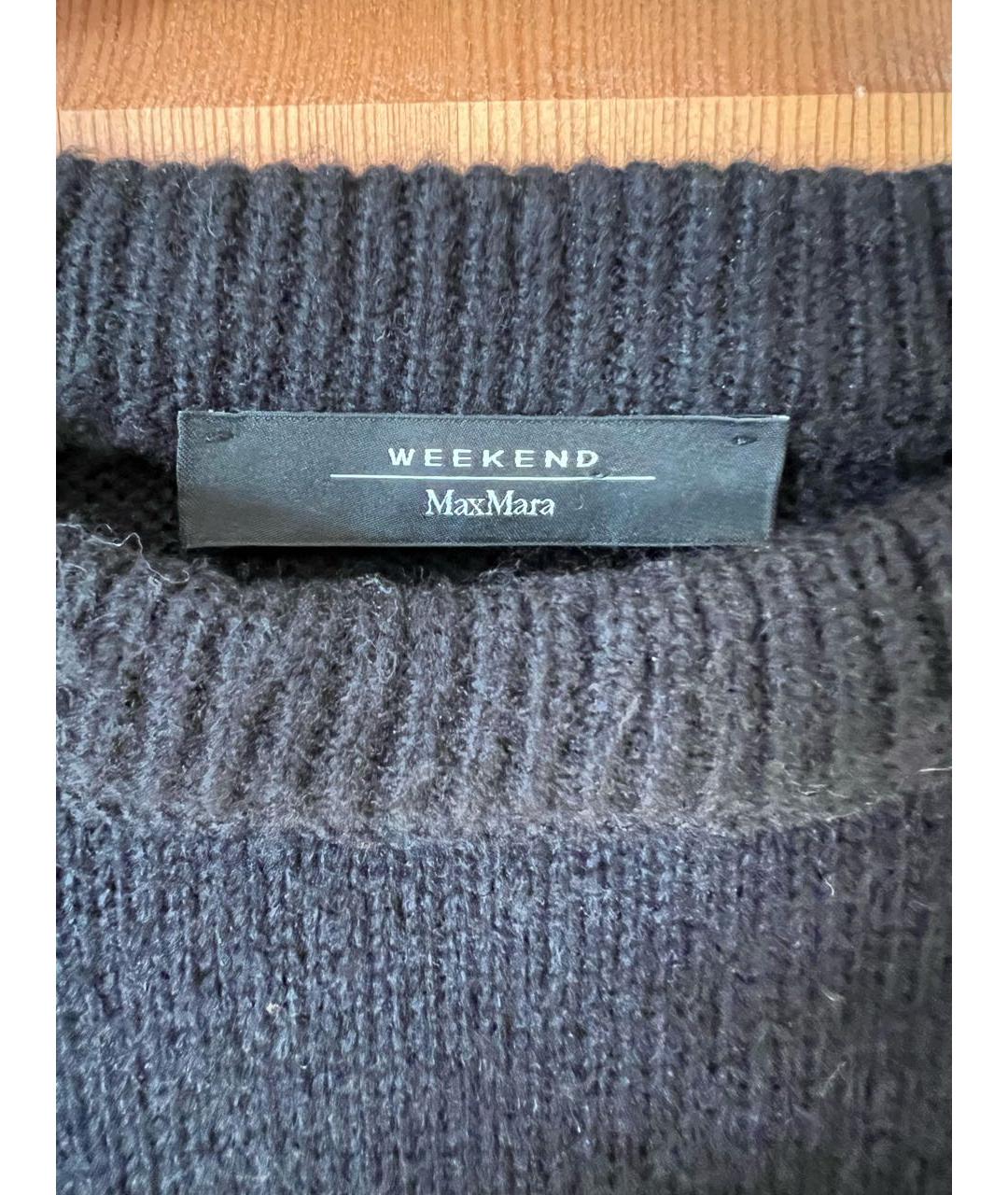 WEEKEND MAX MARA Черный шерстяной джемпер / свитер, фото 3