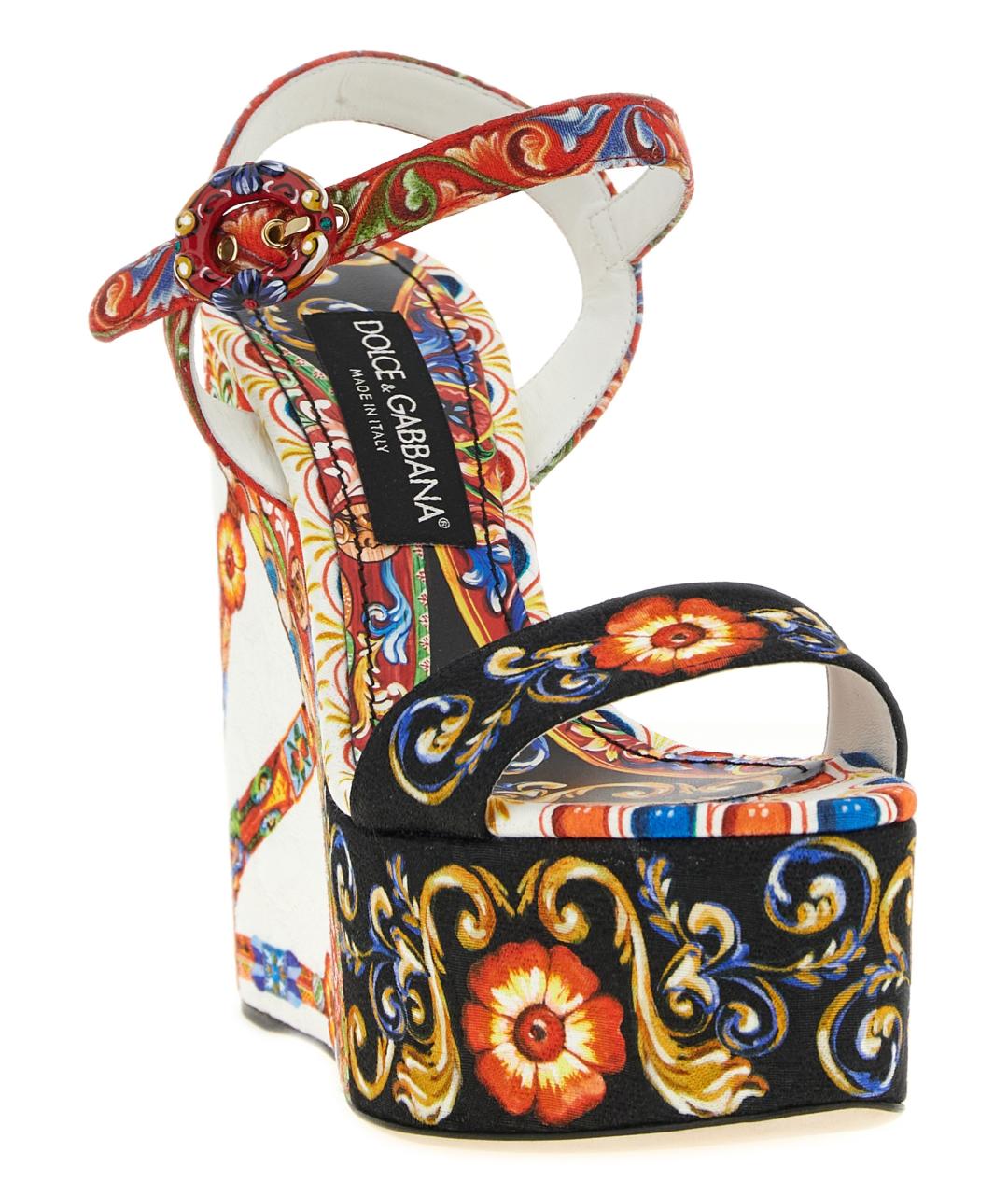 DOLCE&GABBANA Мульти синтетические босоножки, фото 2