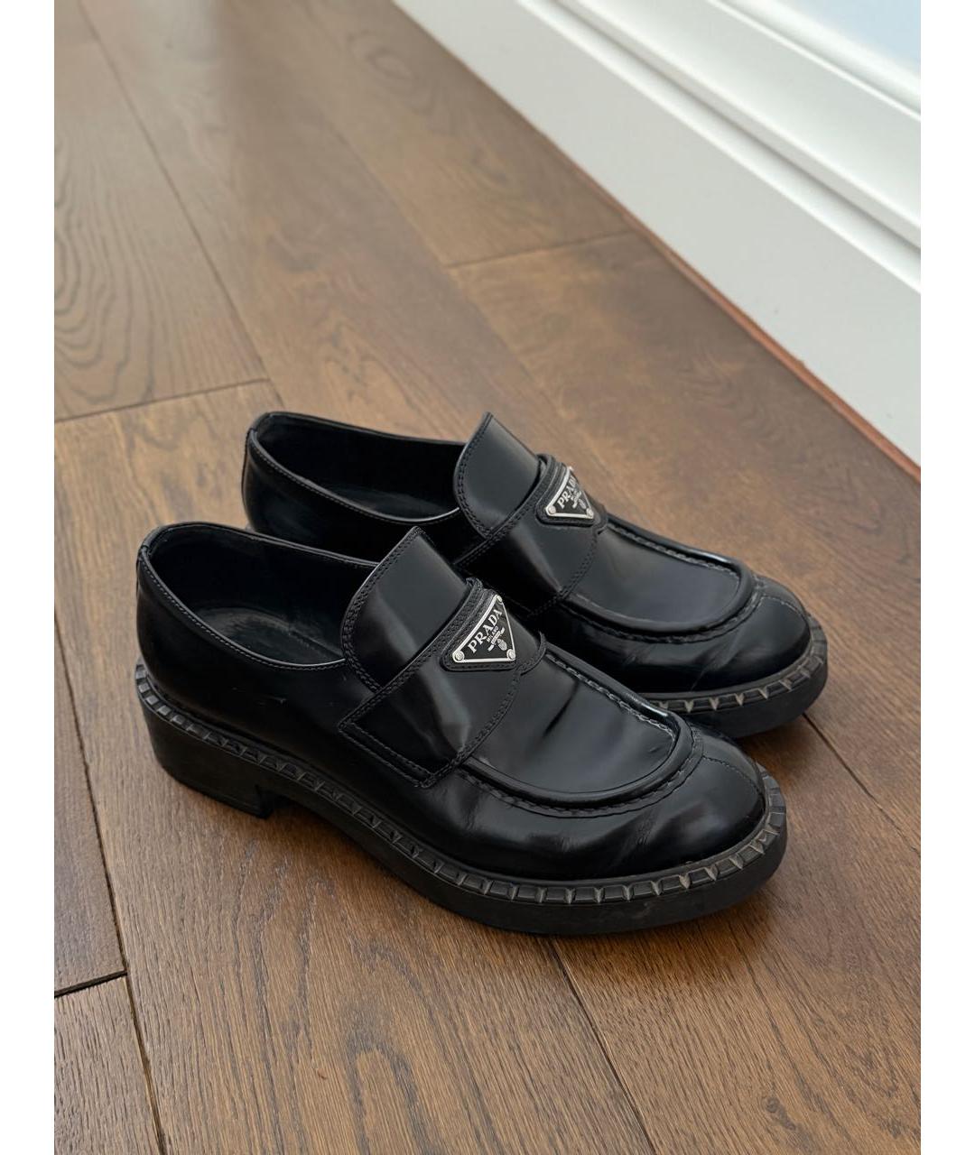 PRADA Черные лоферы из лакированной кожи, фото 9