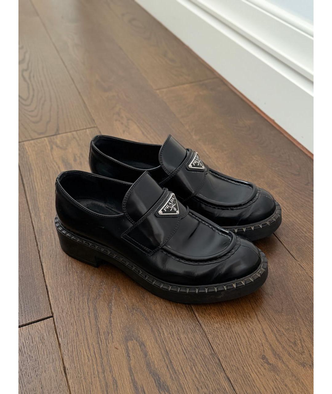 PRADA Черные лоферы из лакированной кожи, фото 8