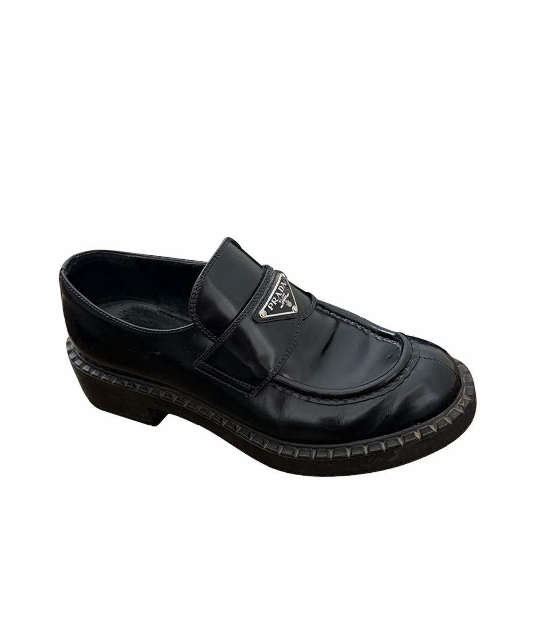 PRADA Черные лоферы из лакированной кожи, фото 10