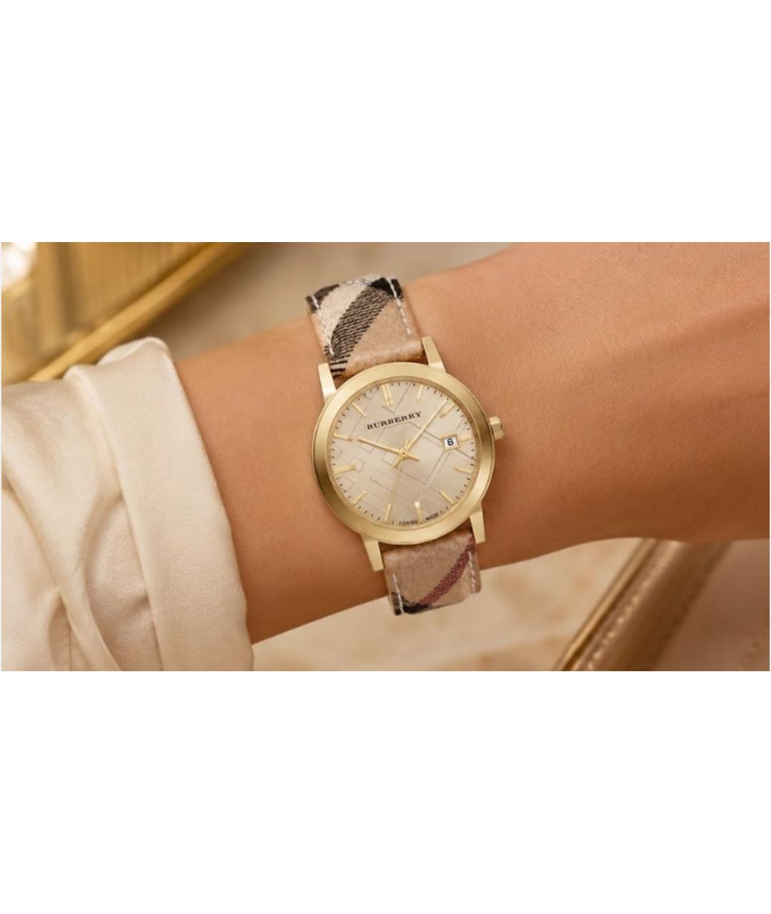 BURBERRY Золотые стальные часы, фото 4