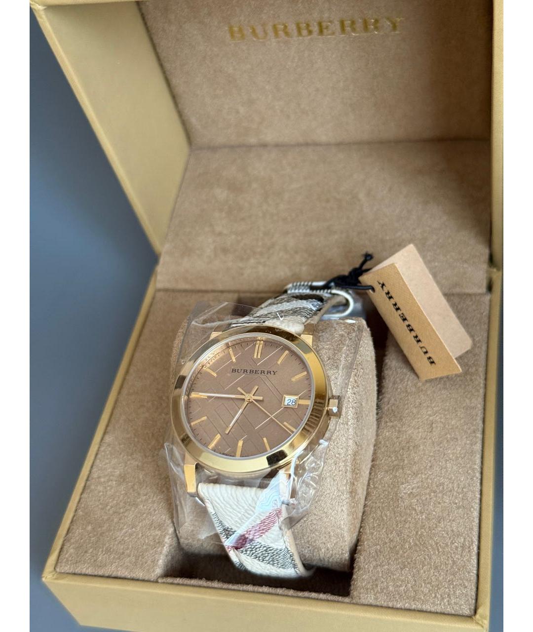 BURBERRY Золотые стальные часы, фото 2