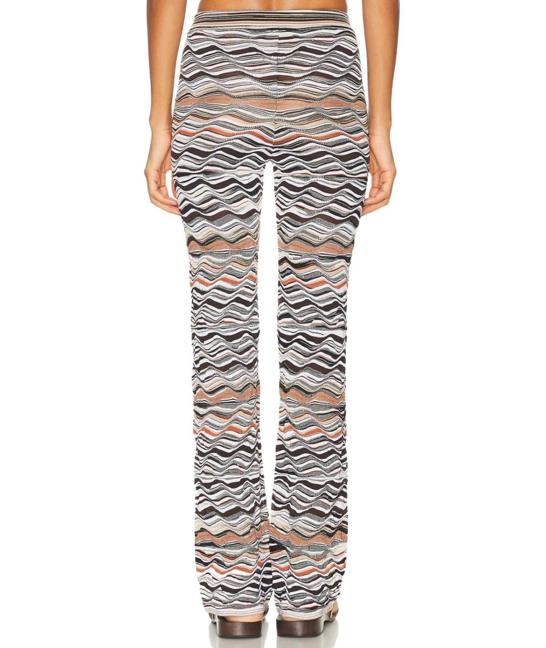 MISSONI Коричневые вискозные прямые брюки, фото 5