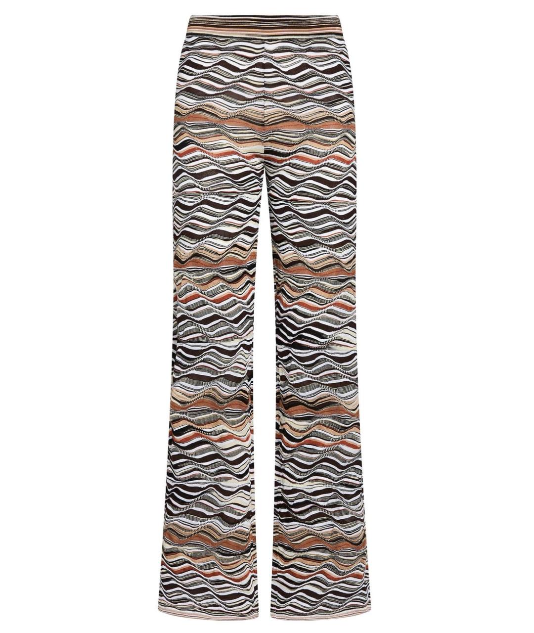 MISSONI Коричневые вискозные прямые брюки, фото 1