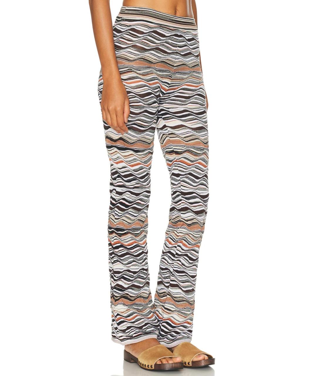 MISSONI Коричневые вискозные прямые брюки, фото 4