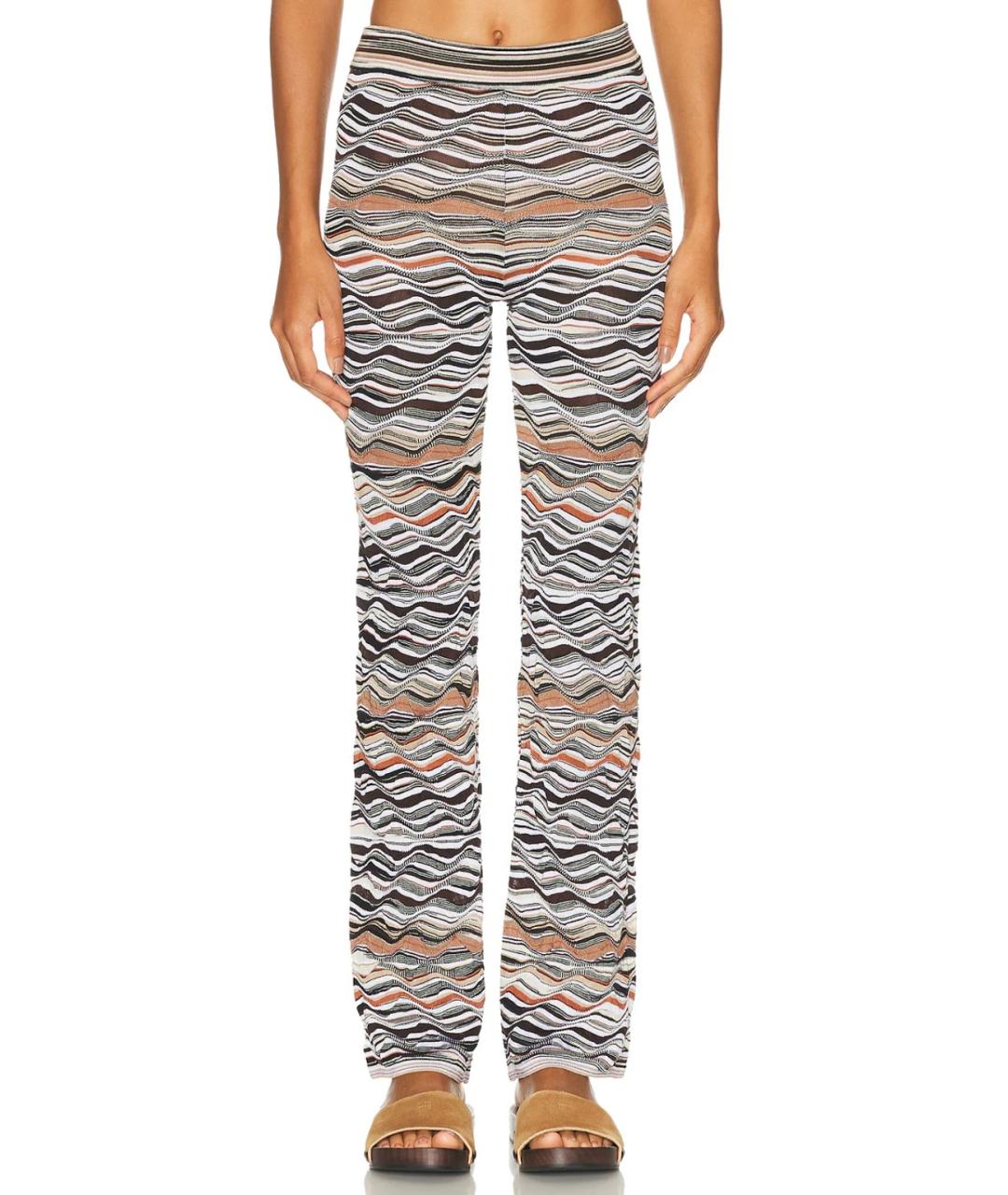 MISSONI Коричневые вискозные прямые брюки, фото 3