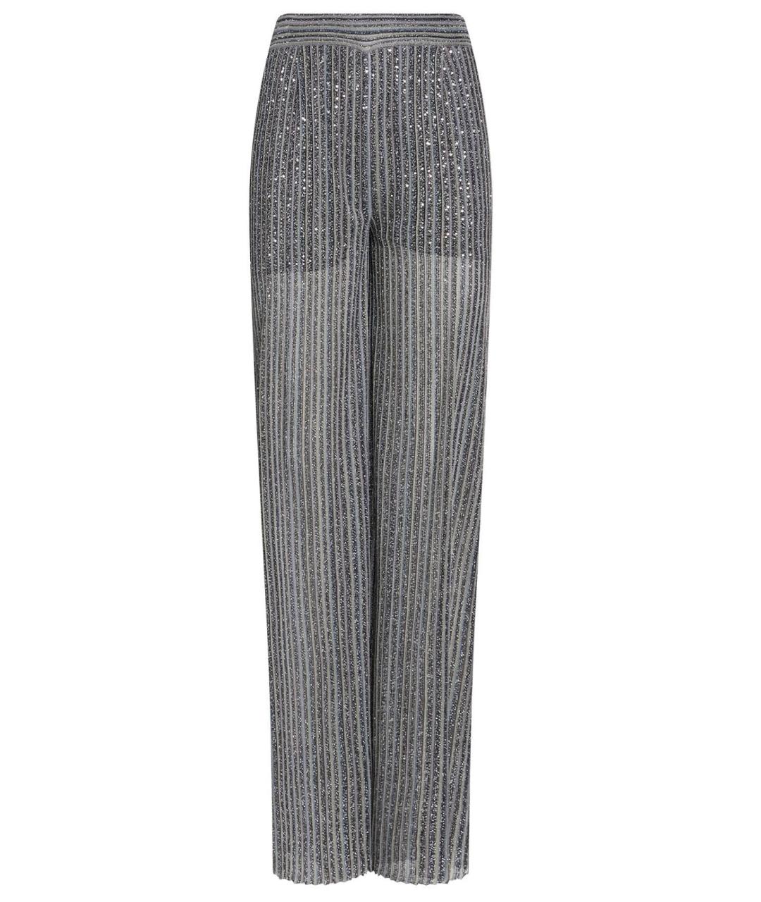 MISSONI Серебряные вискозные брюки широкие, фото 1