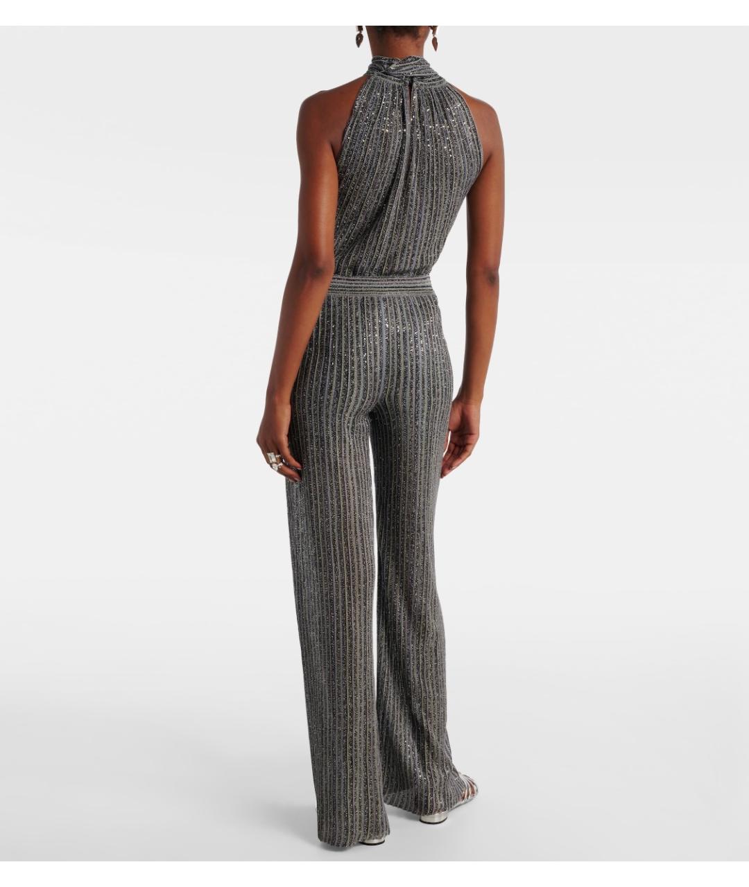 MISSONI Серебряные вискозные брюки широкие, фото 3