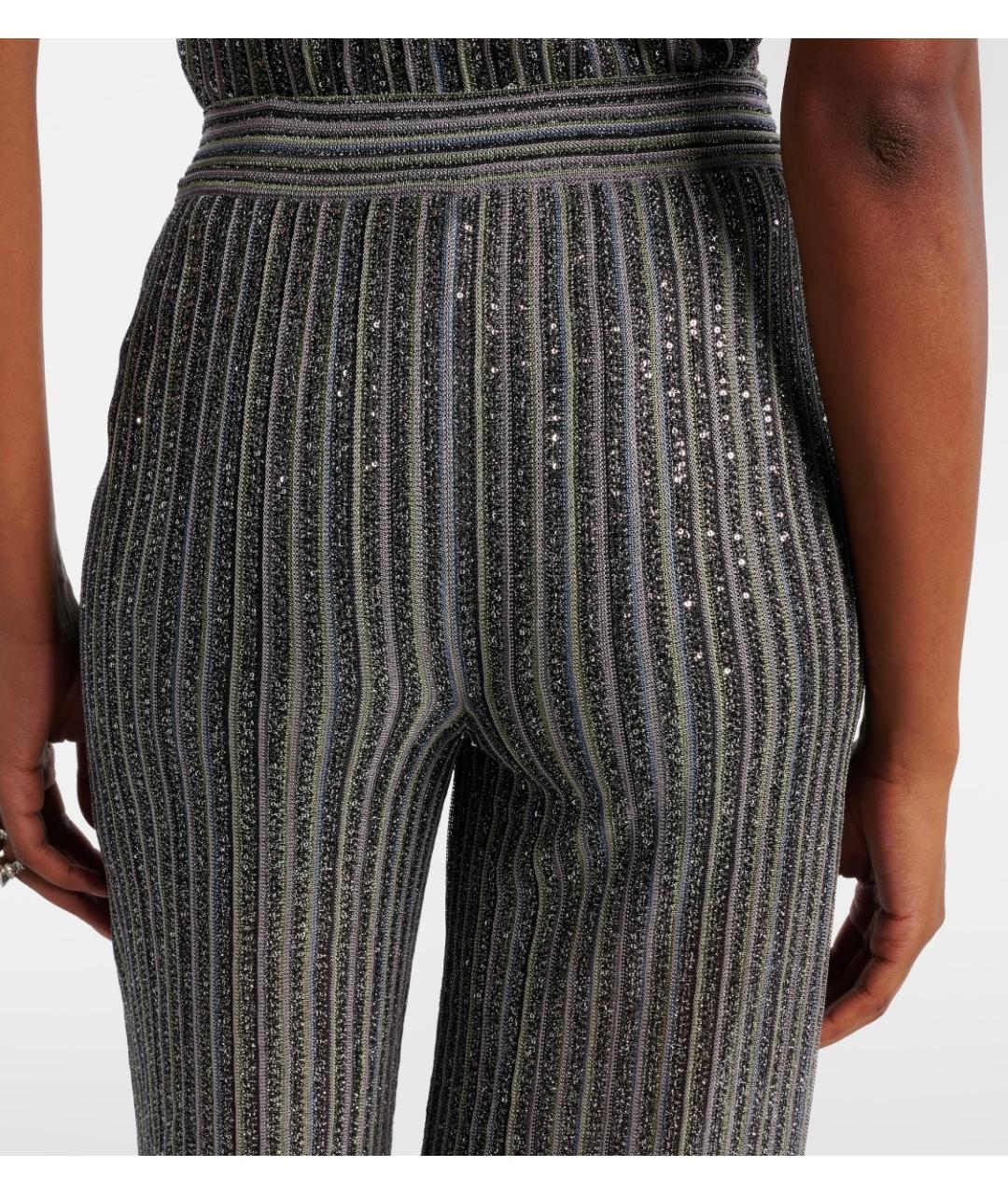 MISSONI Серебряные вискозные брюки широкие, фото 5