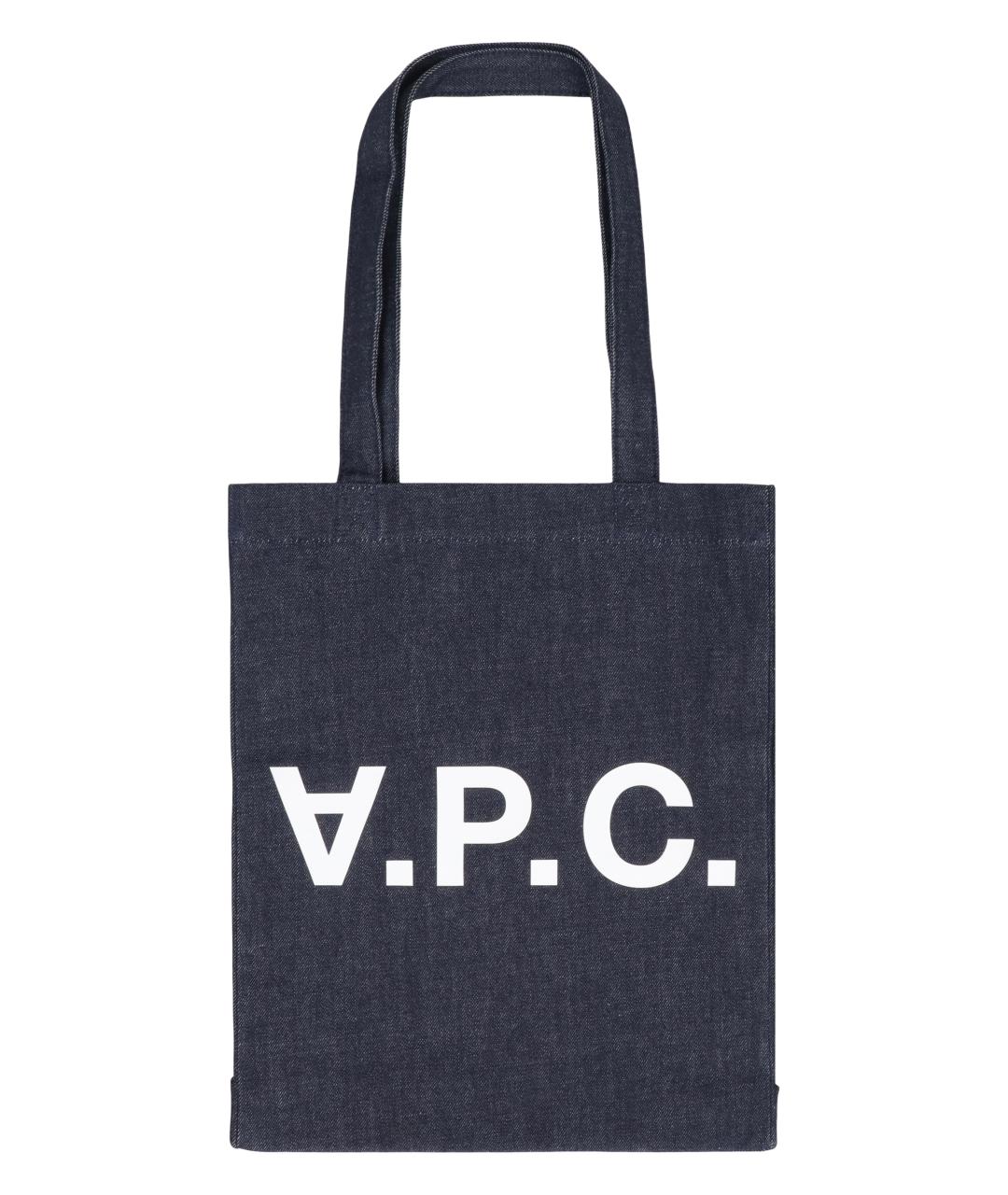 A.P.C. Синяя хлопковая сумка тоут, фото 1