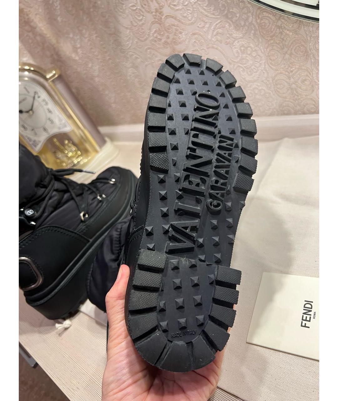VALENTINO Черные текстильные сапоги, фото 6