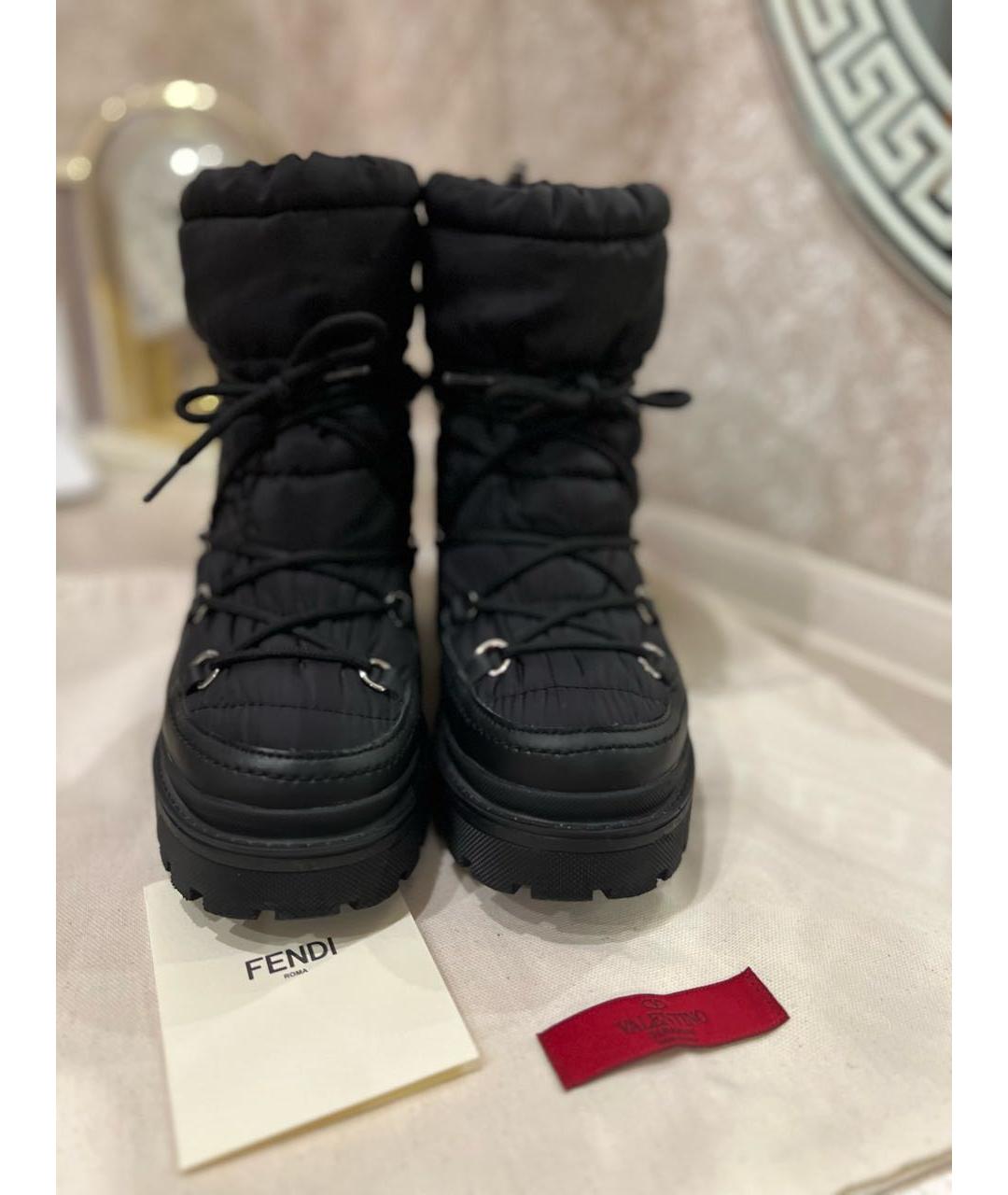 VALENTINO Черные текстильные сапоги, фото 8