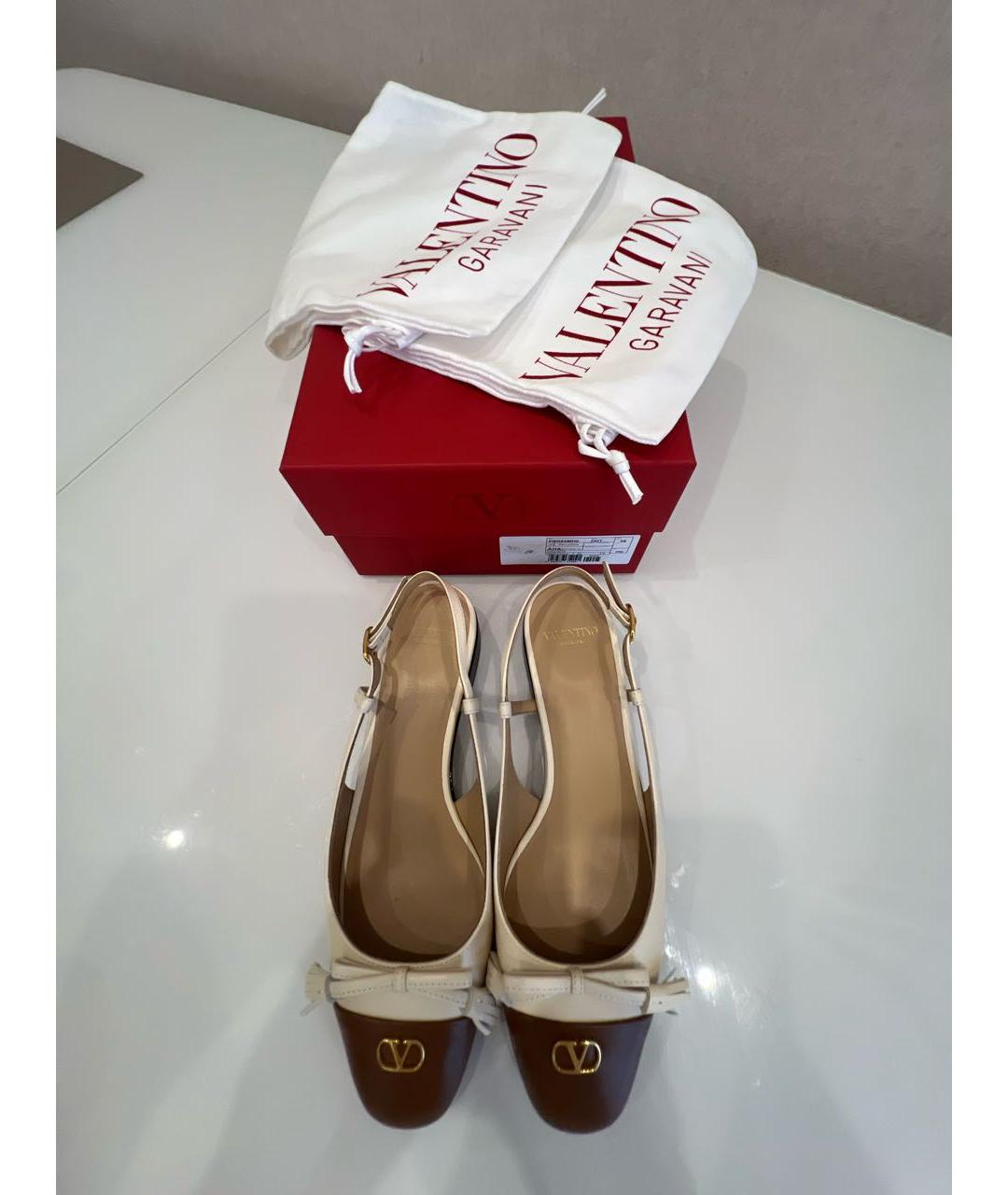 VALENTINO Бежевые кожаные туфли, фото 8