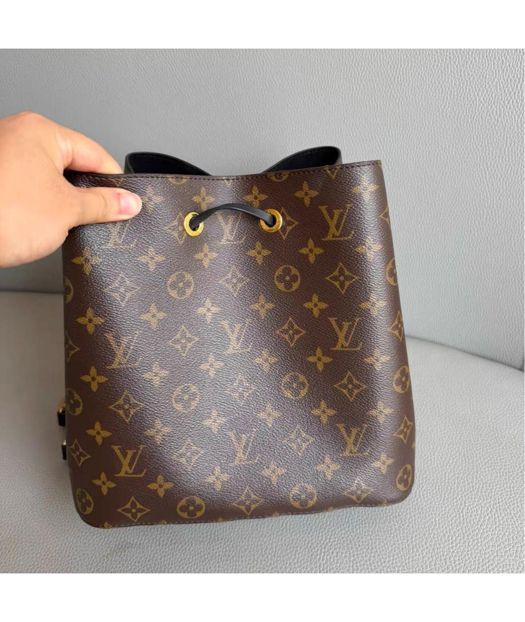LOUIS VUITTON Коричневая канва сумка через плечо, фото 3