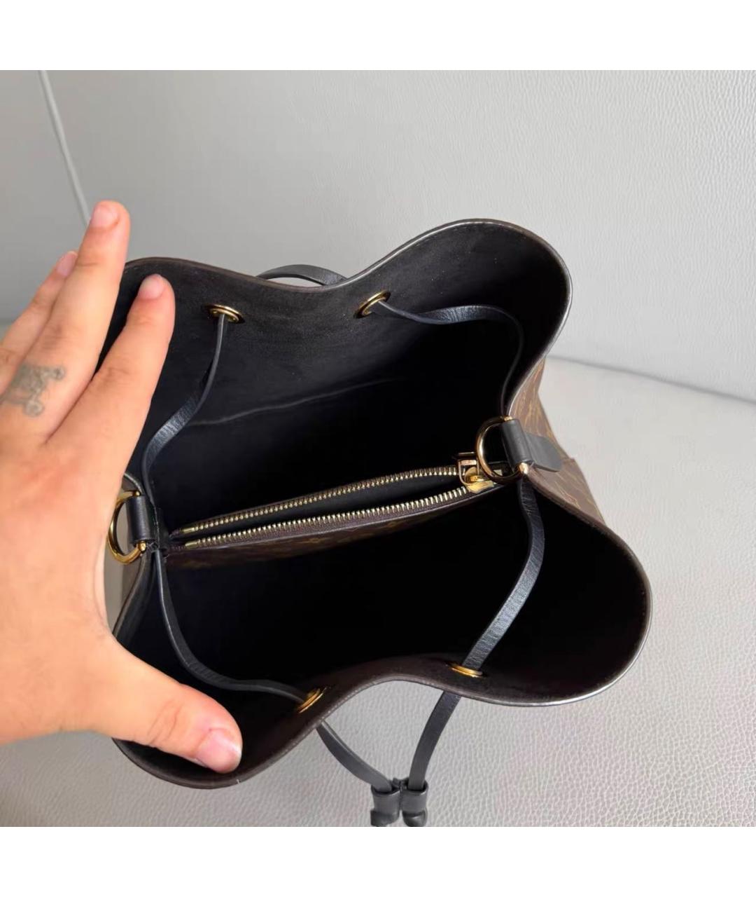 LOUIS VUITTON Коричневая канва сумка через плечо, фото 6