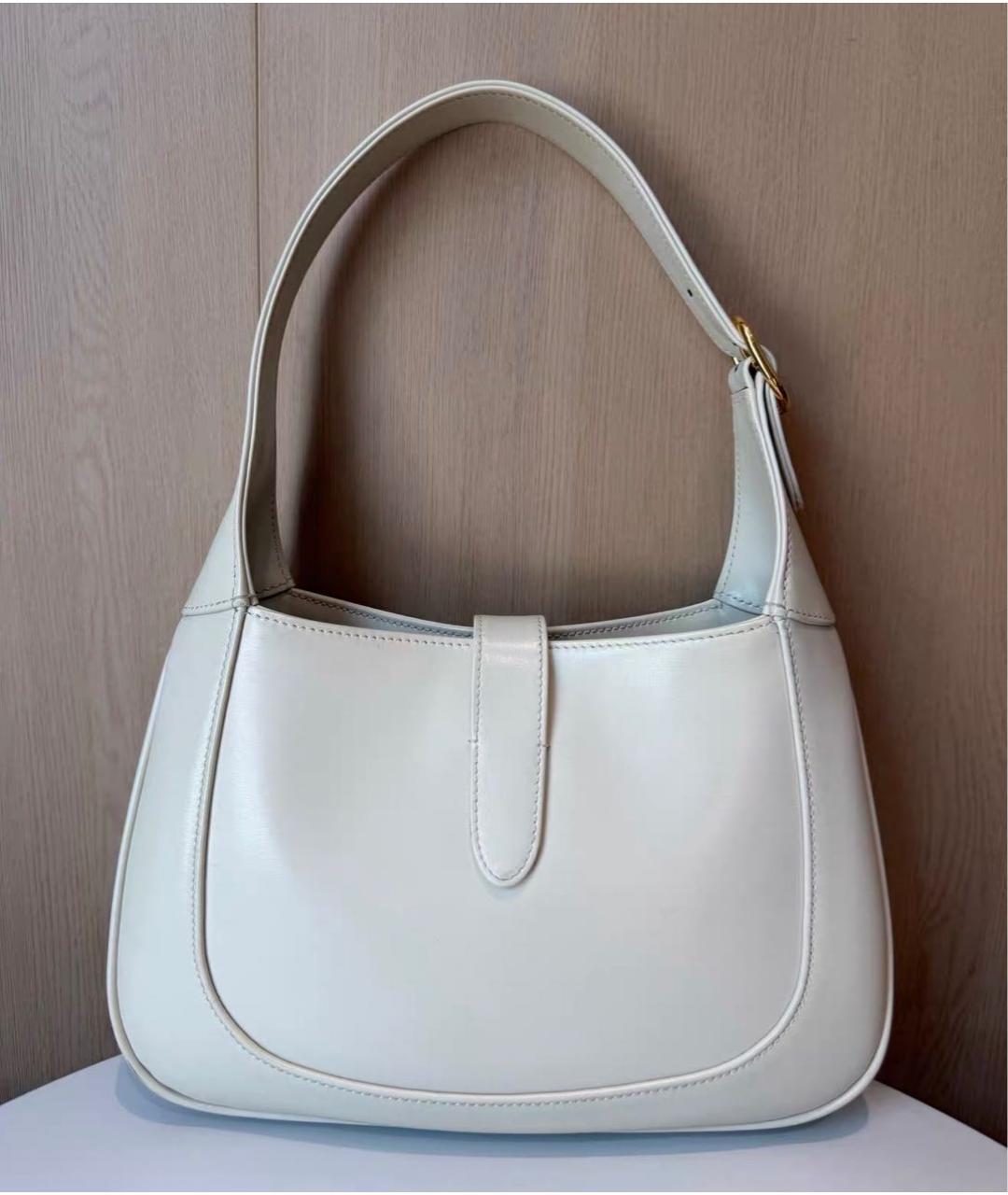 GUCCI Бежевая кожаная сумка с короткими ручками, фото 2