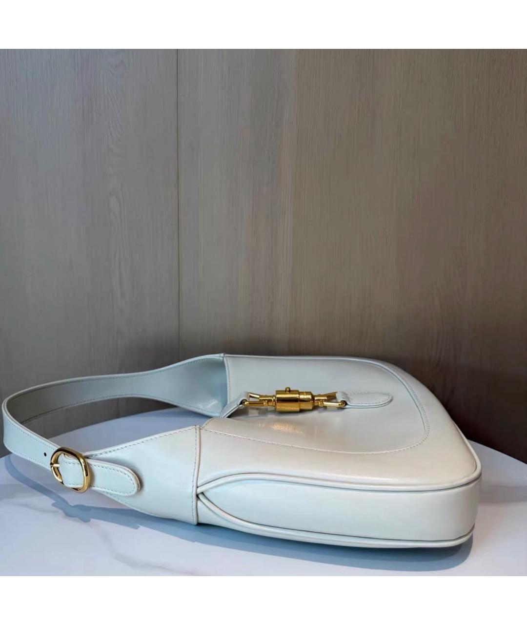 GUCCI Бежевая кожаная сумка с короткими ручками, фото 3