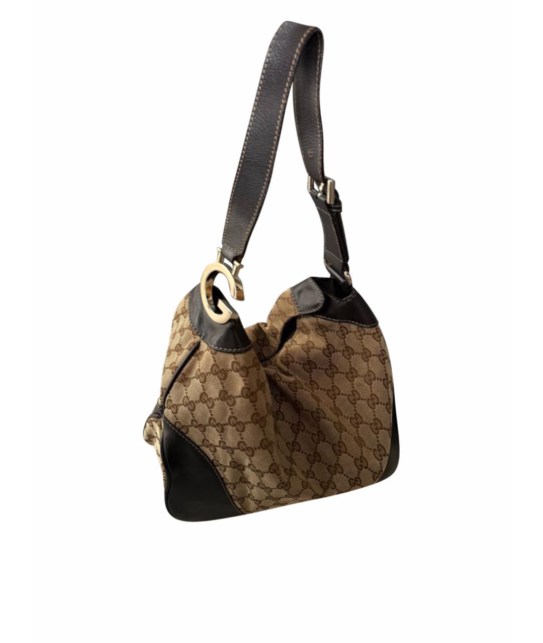 GUCCI Коричневая кожаная сумка тоут, фото 1