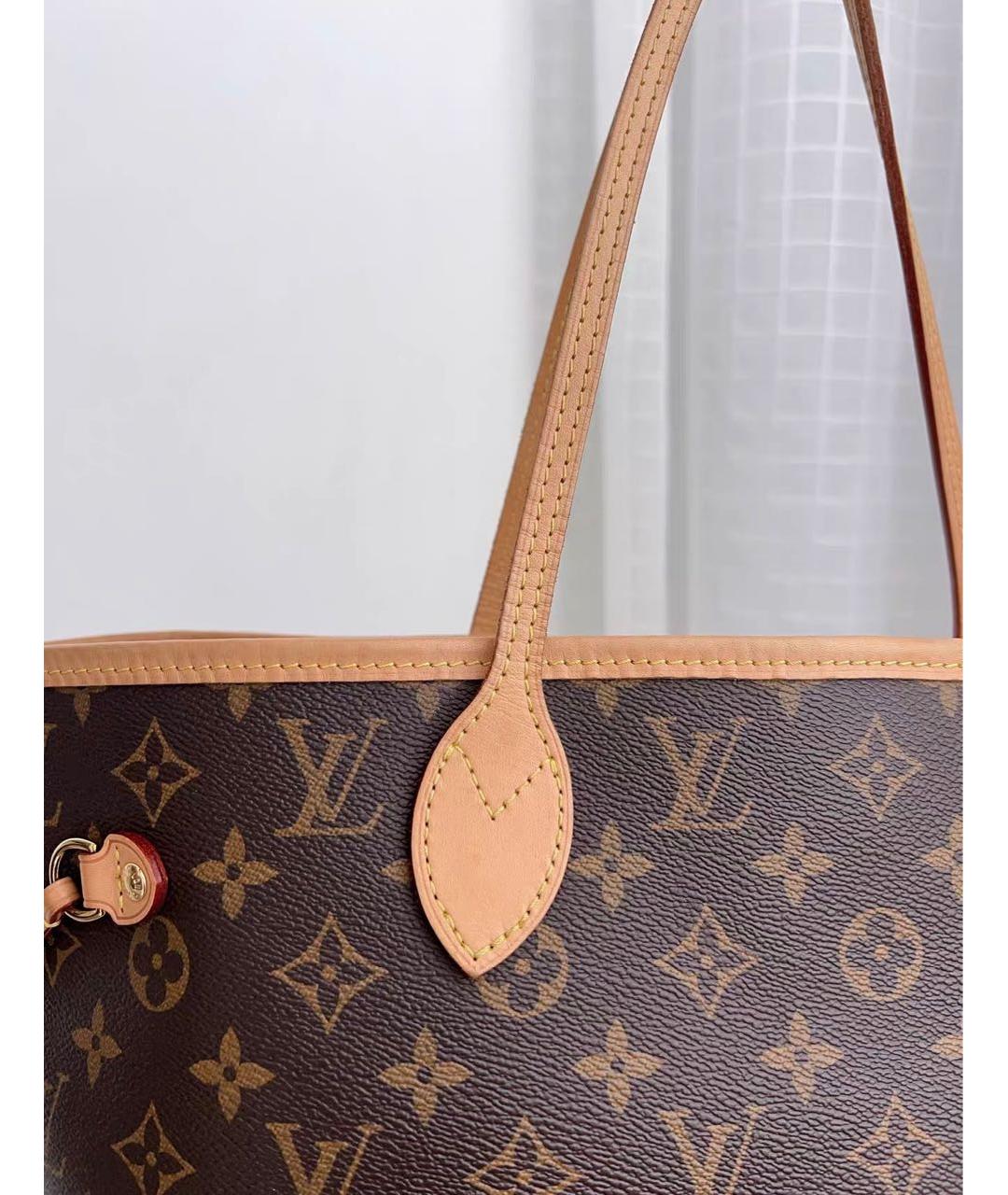 LOUIS VUITTON Коричневая канва сумка тоут, фото 7