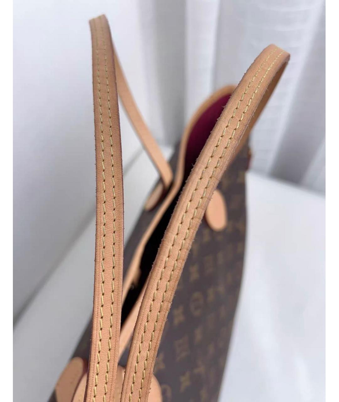 LOUIS VUITTON Коричневая канва сумка тоут, фото 8