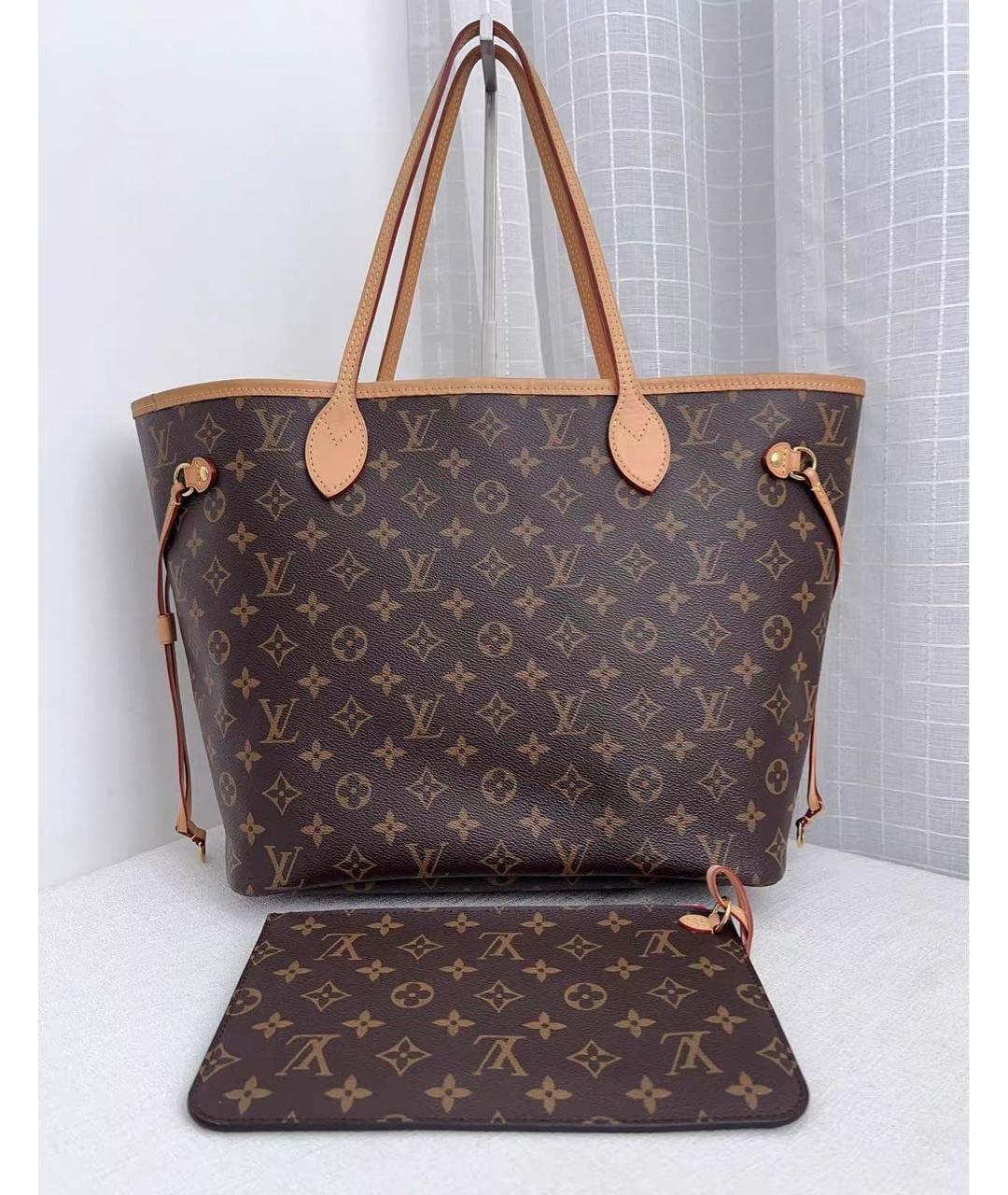 LOUIS VUITTON Коричневая канва сумка тоут, фото 2