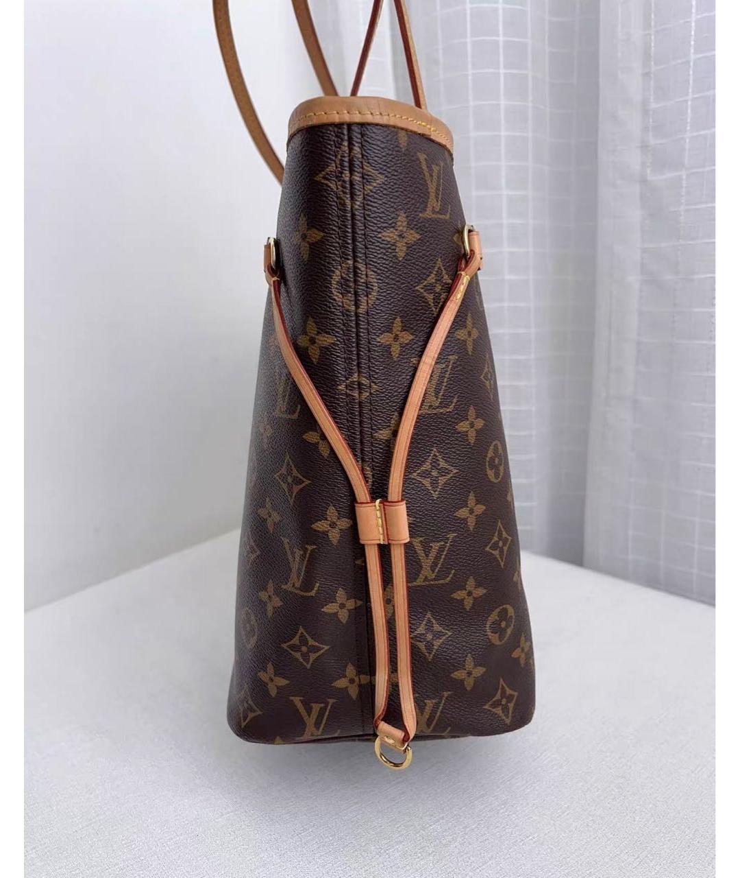 LOUIS VUITTON Коричневая канва сумка тоут, фото 3