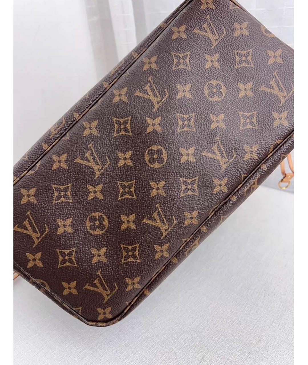 LOUIS VUITTON Коричневая канва сумка тоут, фото 5