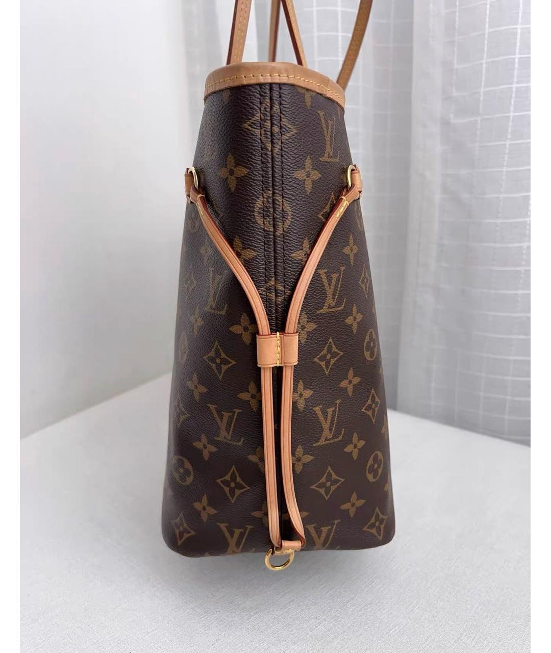 LOUIS VUITTON Коричневая канва сумка тоут, фото 4