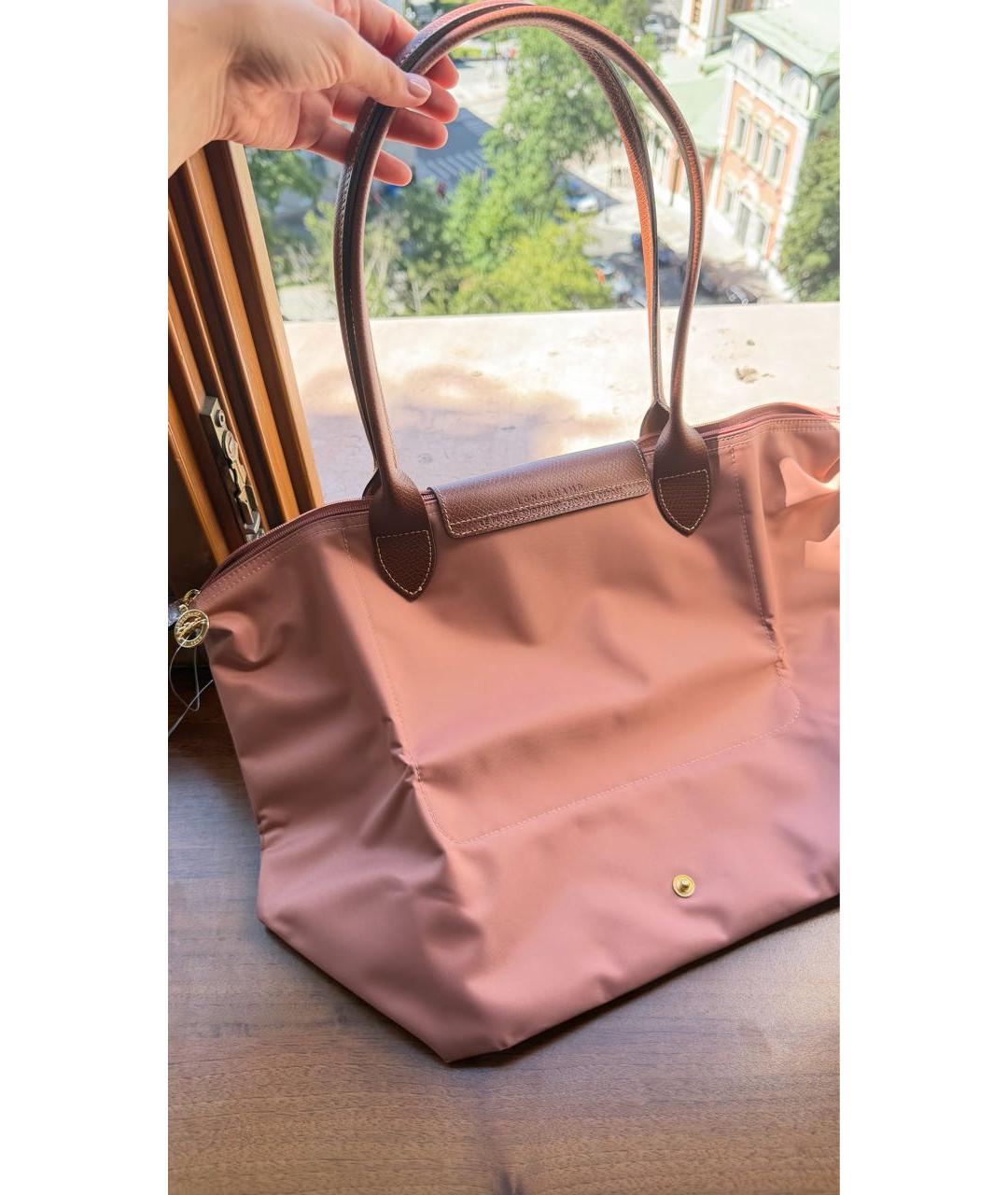 LONGCHAMP Коралловая синтетическая сумка тоут, фото 5