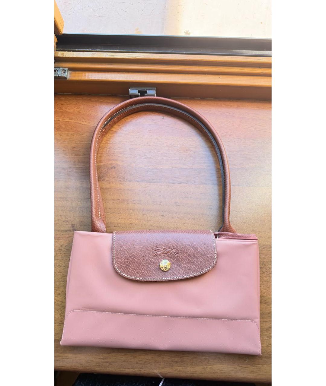 LONGCHAMP Коралловая синтетическая сумка тоут, фото 4
