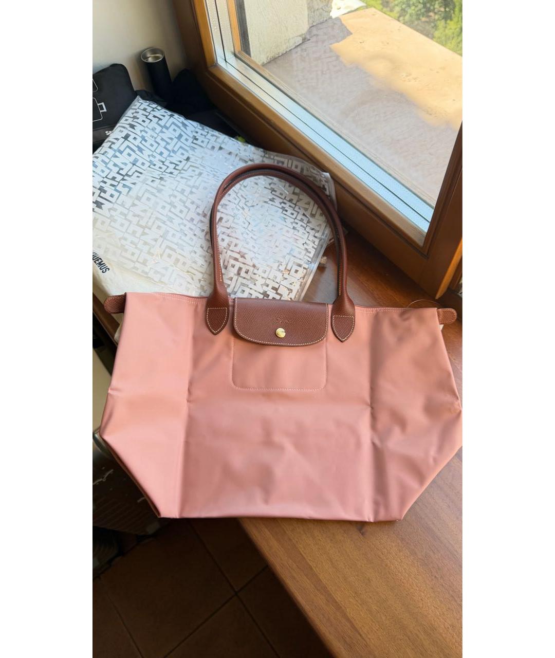 LONGCHAMP Коралловая синтетическая сумка тоут, фото 7