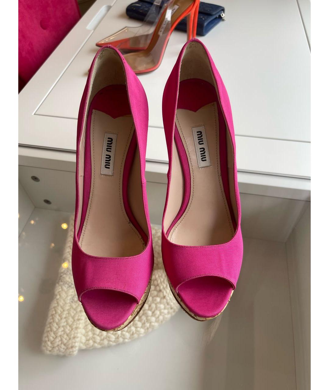 MIU MIU Розовые туфли, фото 4