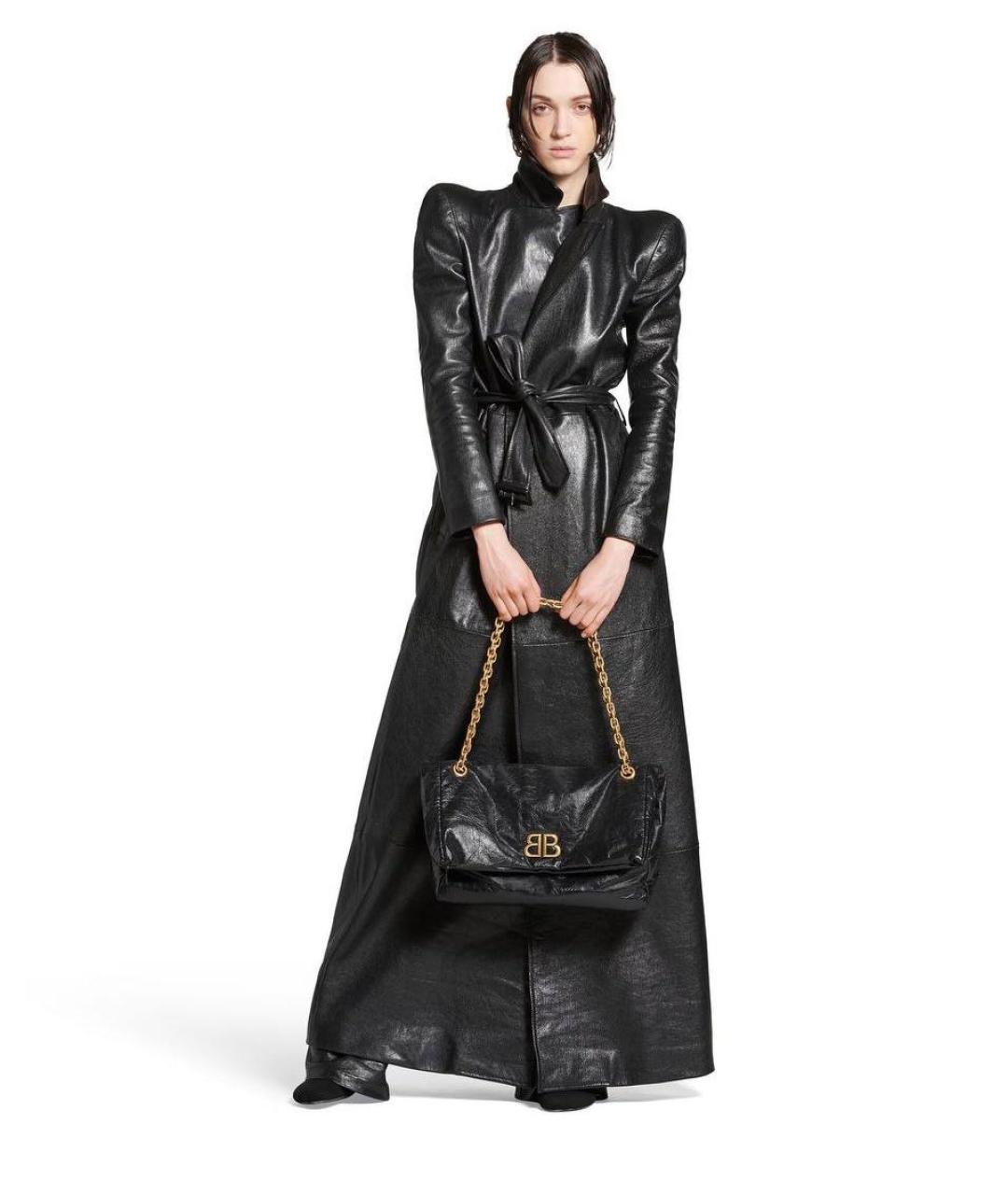 BALENCIAGA Черная кожаная сумка через плечо, фото 8