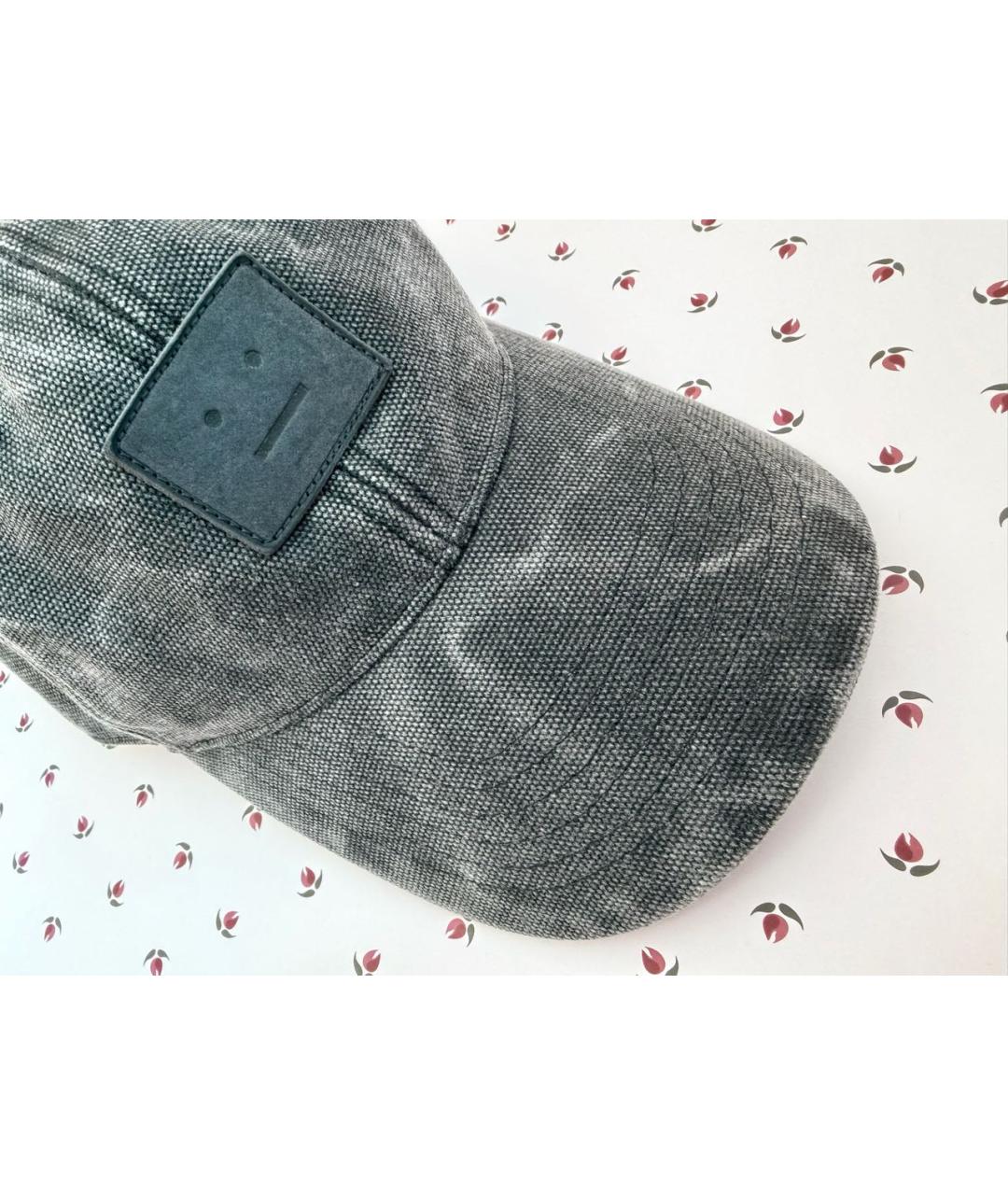 ACNE STUDIOS Серая хлопковая кепка, фото 2