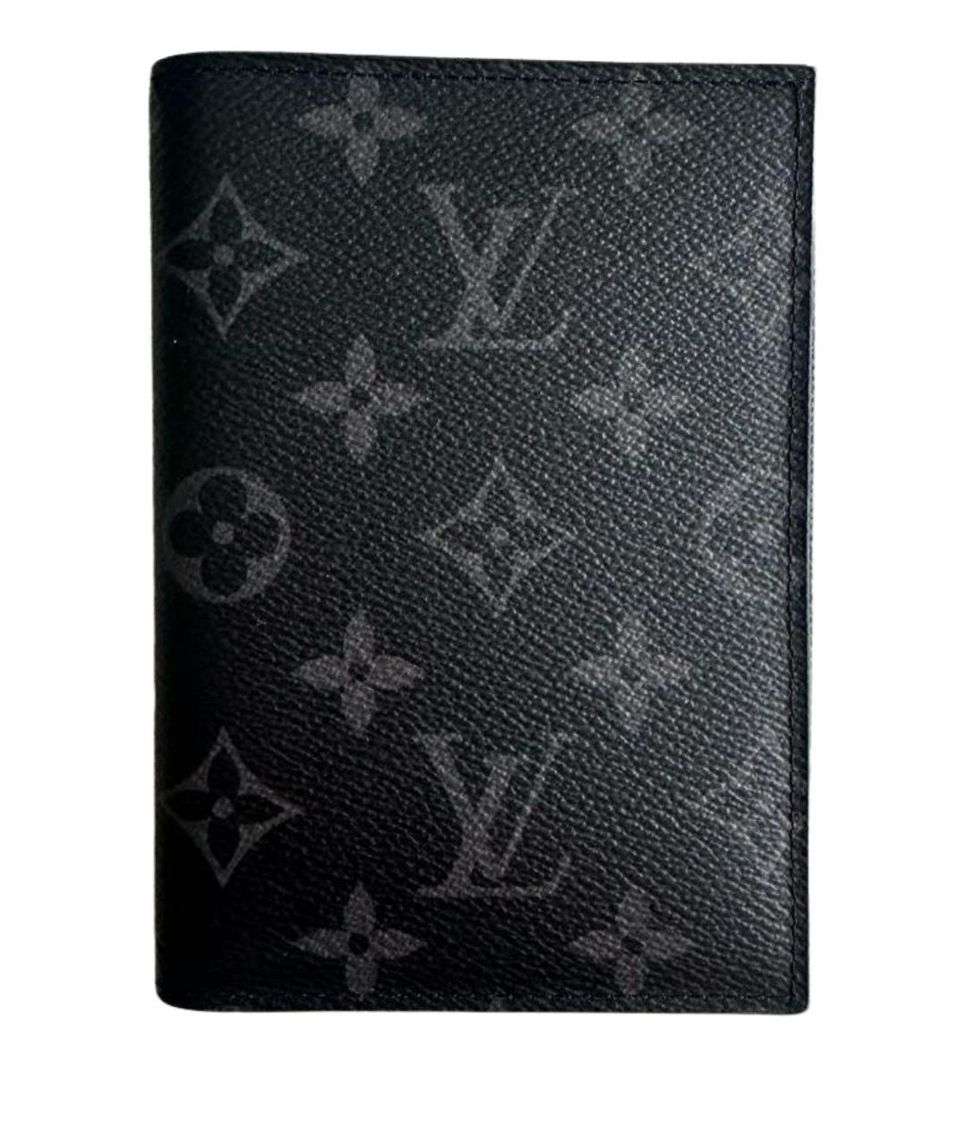 LOUIS VUITTON Черный кожаный кардхолдер, фото 5