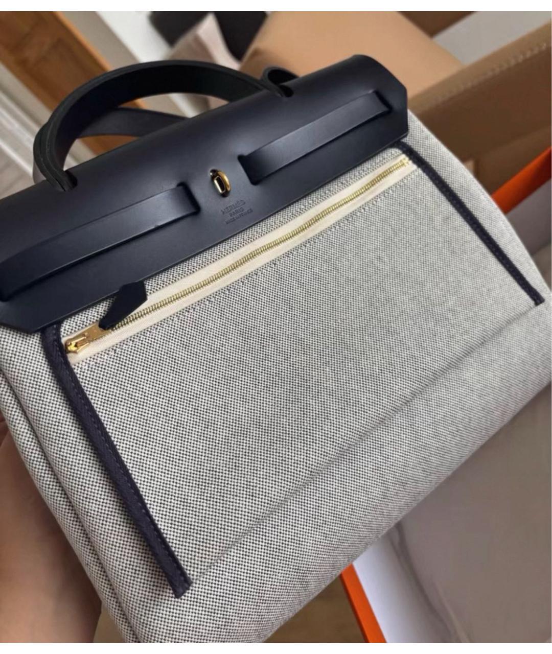 HERMES Серая канва сумка через плечо, фото 3