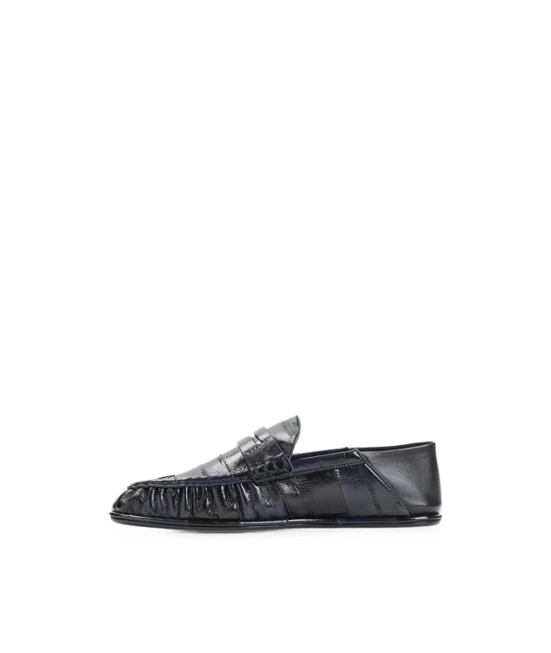 SAINT LAURENT Синие кожаные лоферы, фото 3