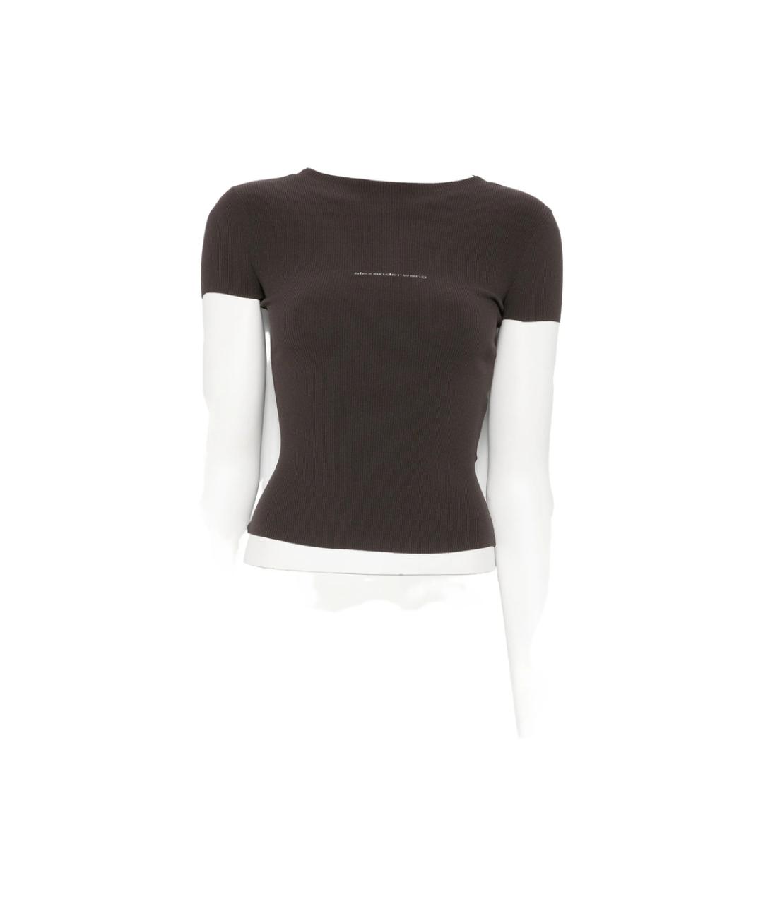 ALEXANDER WANG Коричневая футболка, фото 2
