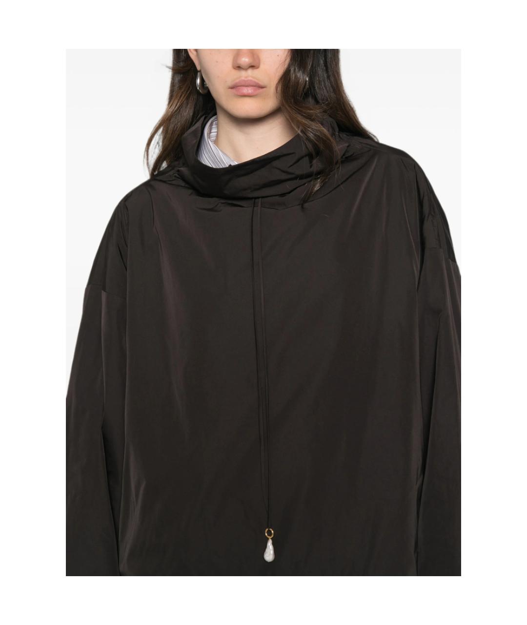 Carven Коричневая полиэстеровая куртка, фото 2