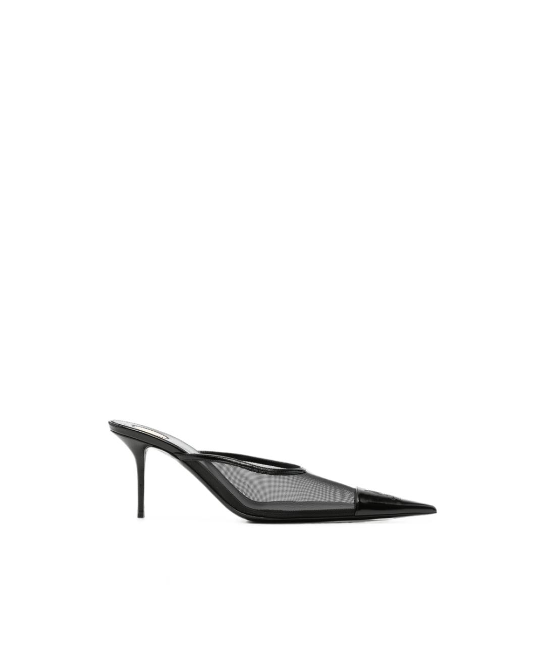 SAINT LAURENT Черные мюли, фото 5