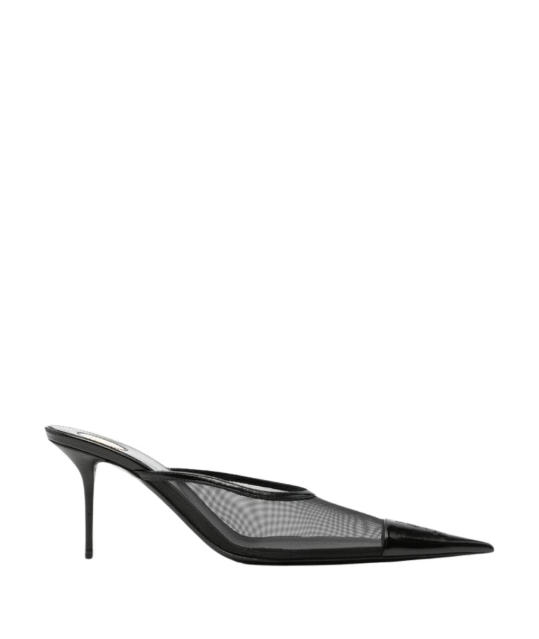 SAINT LAURENT Черные мюли, фото 1