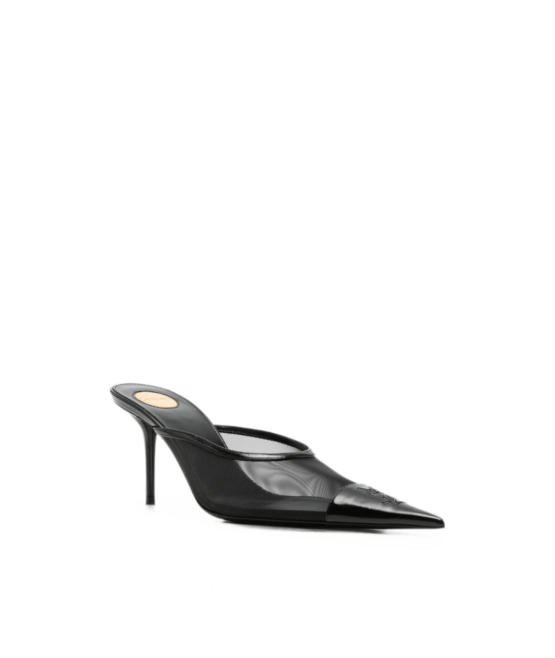 SAINT LAURENT Черные мюли, фото 4